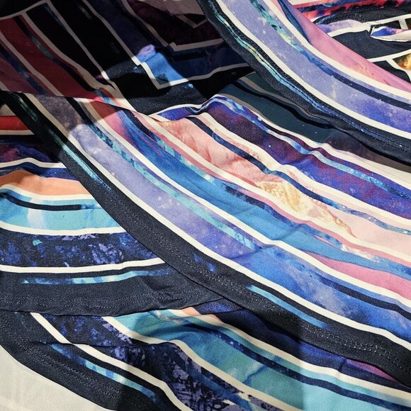 Lucky In Love Womens Striped Pickle ball Tennis Pull on Skort XL - Picture 10 of 13